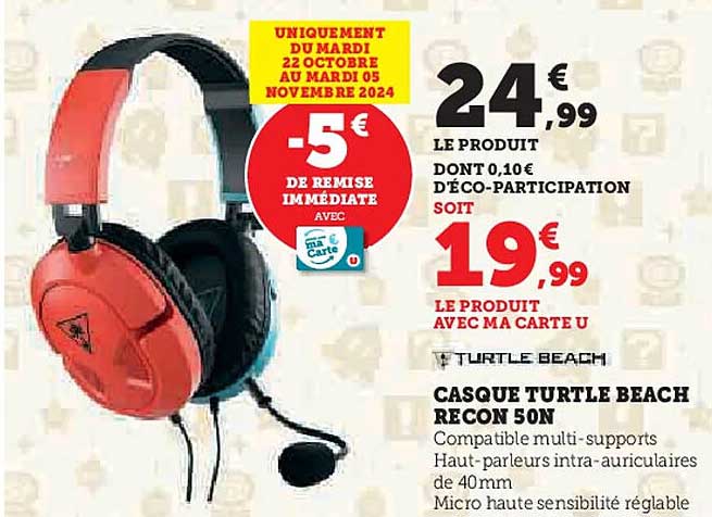 CASQUE TURTLE BEACH RECON 50N