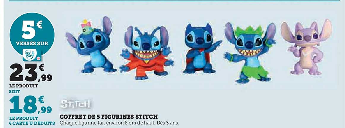 COFFRET DE 5 FIGURINES STITCH