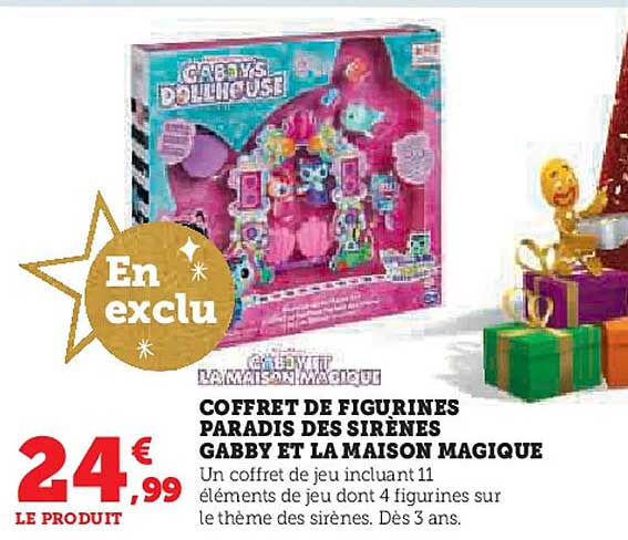 COFFRET DE FIGURINES PARADIS DES SIRÈNES GABBY ET LA MAISON MAGIQUE