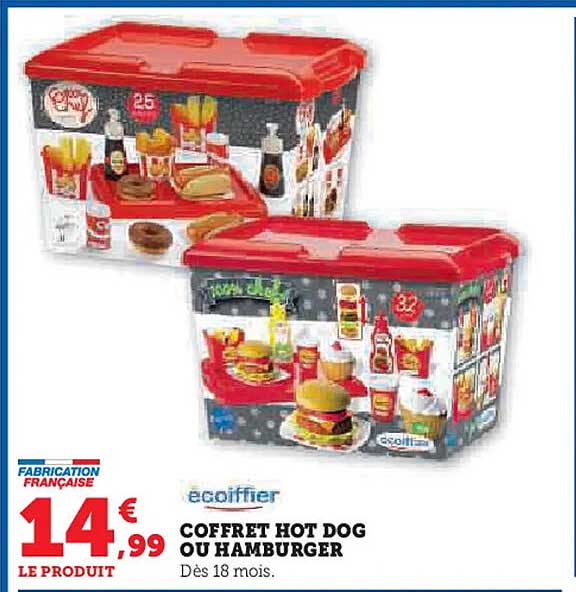 COFFRET HOT DOG OU HAMBURGER