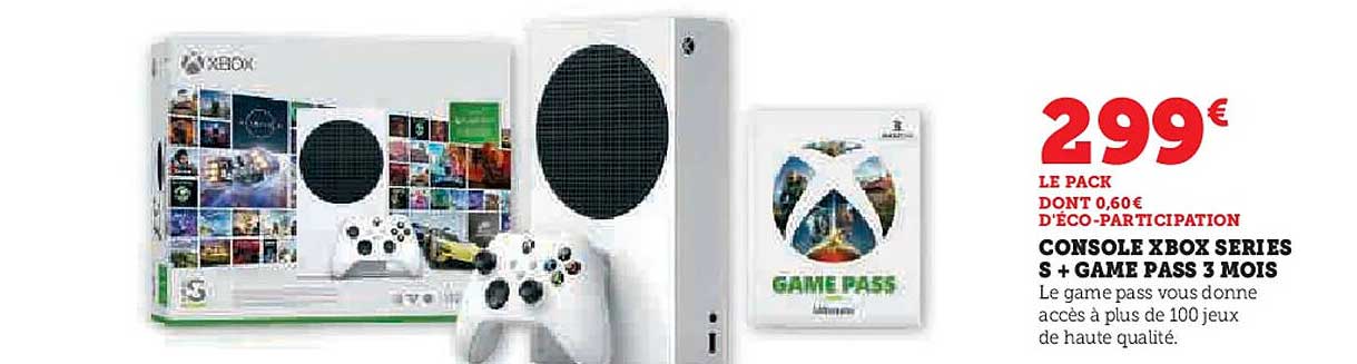 CONSOLE XBOX SERIES S + GAME PASS 3 MOIS