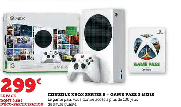 CONSOLE XBOX SERIES S + GAME PASS 3 MOIS