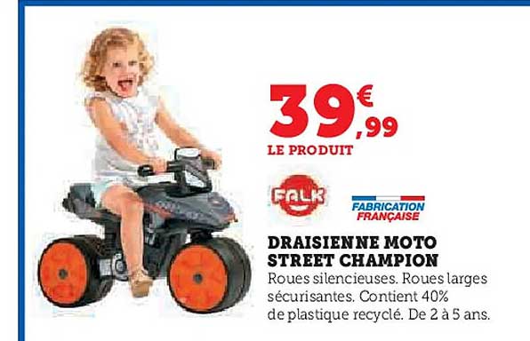 DRAISIENNE MOTO STREET CHAMPION