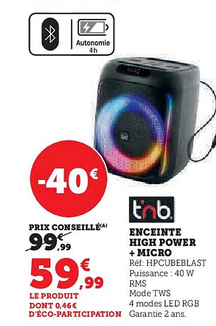 ENCEINTE HIGH POWER + MICRO