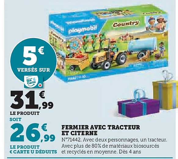 FERMIER AVEC TRACTEUR ET CITERNE