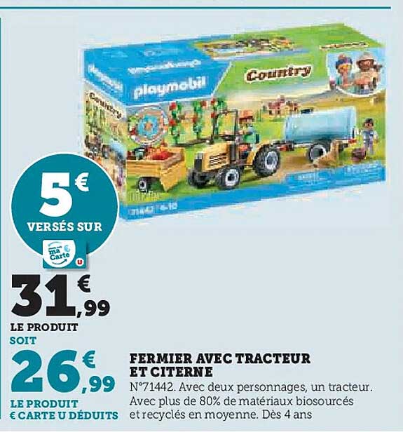 FERMIER AVEC TRACTEUR ET CITERNE