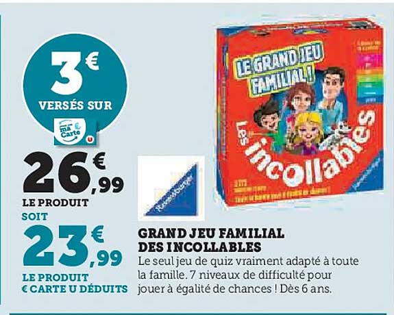 GRAND JEU FAMILIAL DES INCOLLABLES