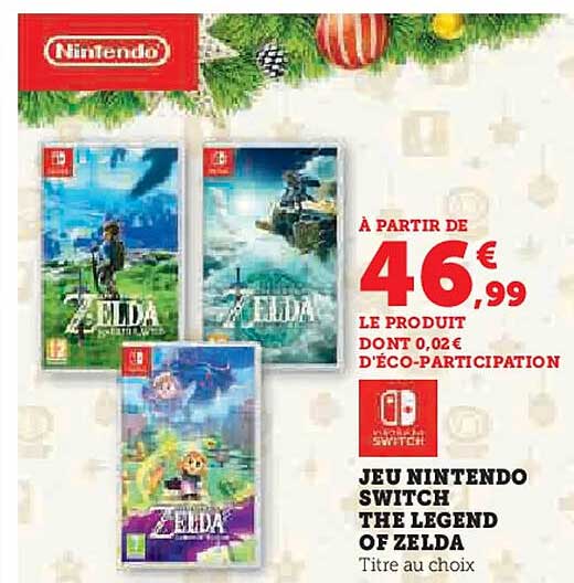 JEU NINTENDO SWITCH THE LEGEND OF ZELDA