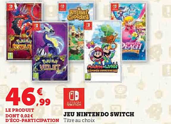 JEU NINTENDO SWITCH Titre au choix