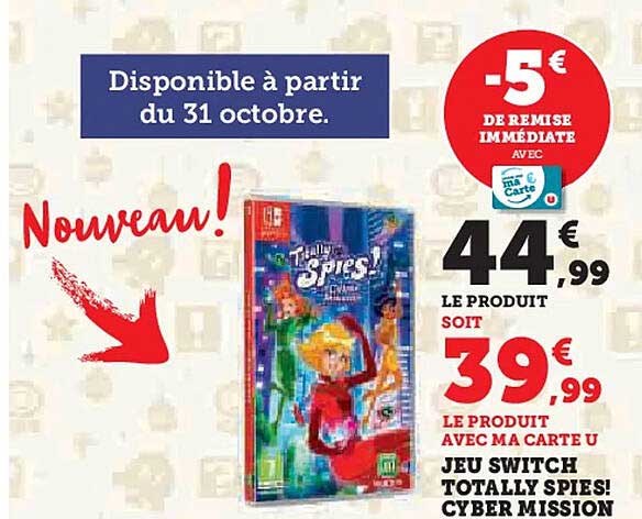 JEU SWITCH TOTALLY SPIES! CYBER MISSION