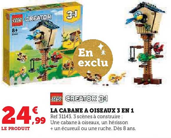 LA CABANE A OISEAUX 3 EN 1