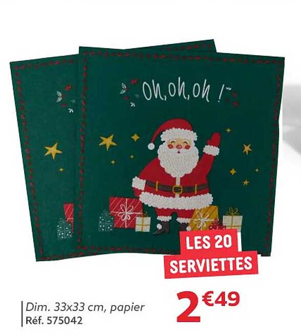 LES 20 SERVIETTES