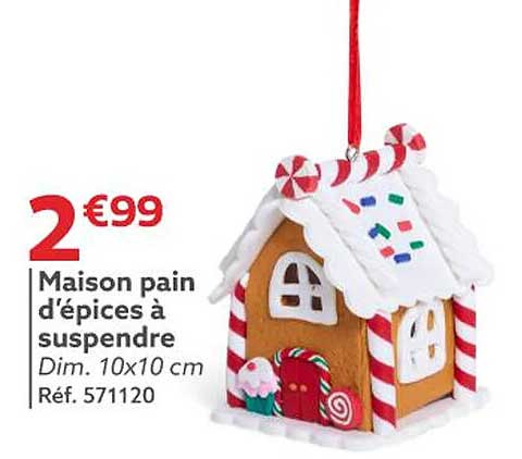 Maison pain d'épices à suspendre