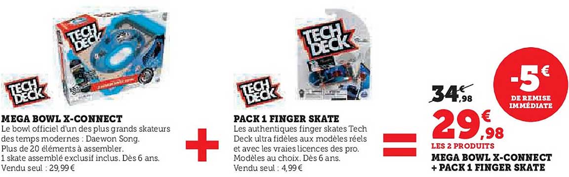 MEGA BOWL X-CONNECT + PACK 1 FINGER SKATE