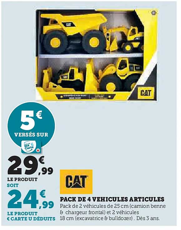 PACK DE 4 VEHICULES ARTICULES