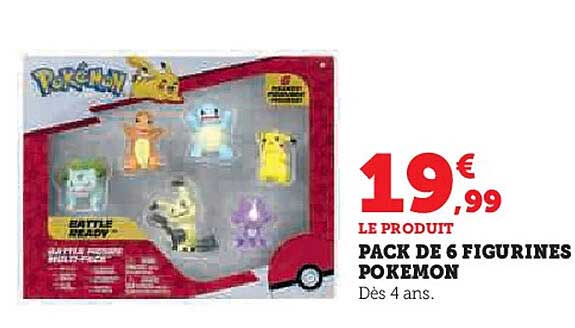 PACK DE 6 FIGURINES POKEMON