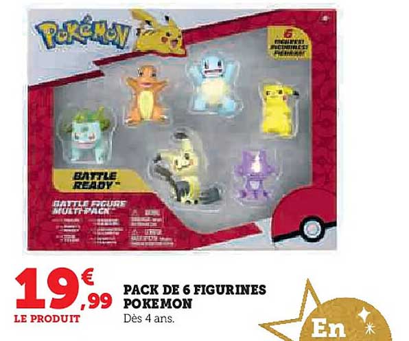 PACK DE 6 FIGURINES POKEMON