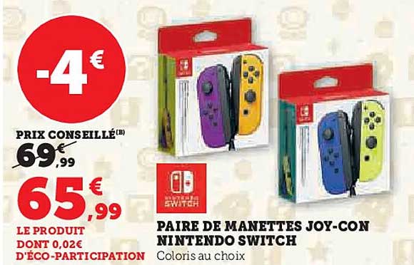 PAIRE DE MANETTES JOY-CON NINTENDO SWITCH