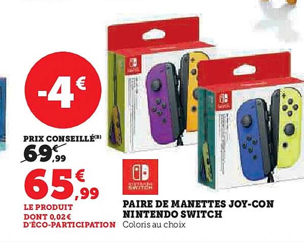 PAIRE DE MANETTES JOY-CON NINTENDO SWITCH