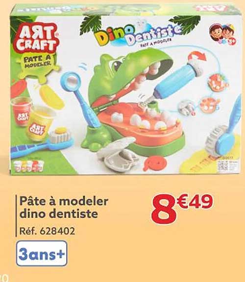 Pâte à modeler dino dentiste