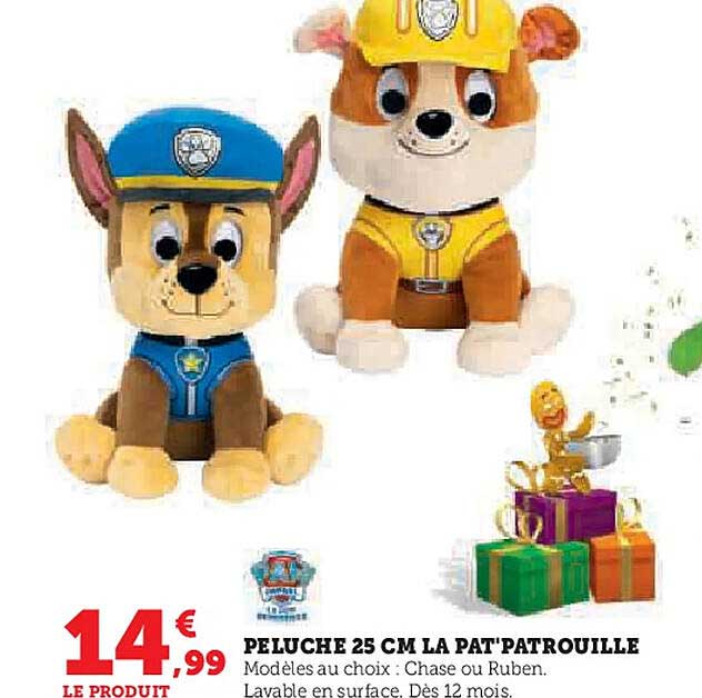 PELUCHE 25 CM LA PAT'PATROUILLE