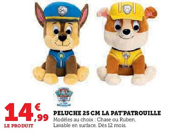 PELUCHE 25 CM LA PAT'PATROUILLE