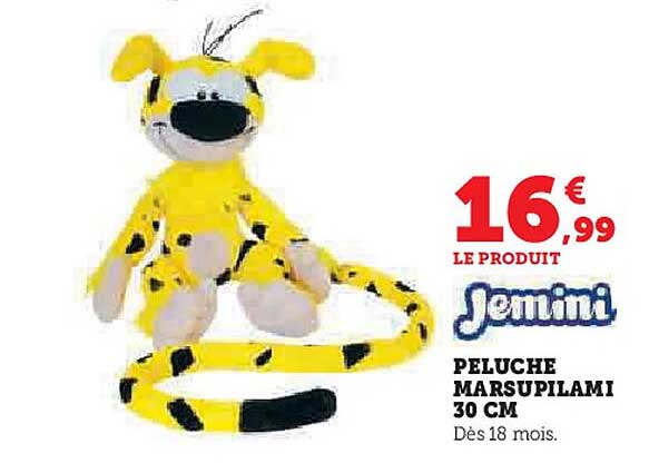 PELUCHE MARSUPILAMI 30 CM