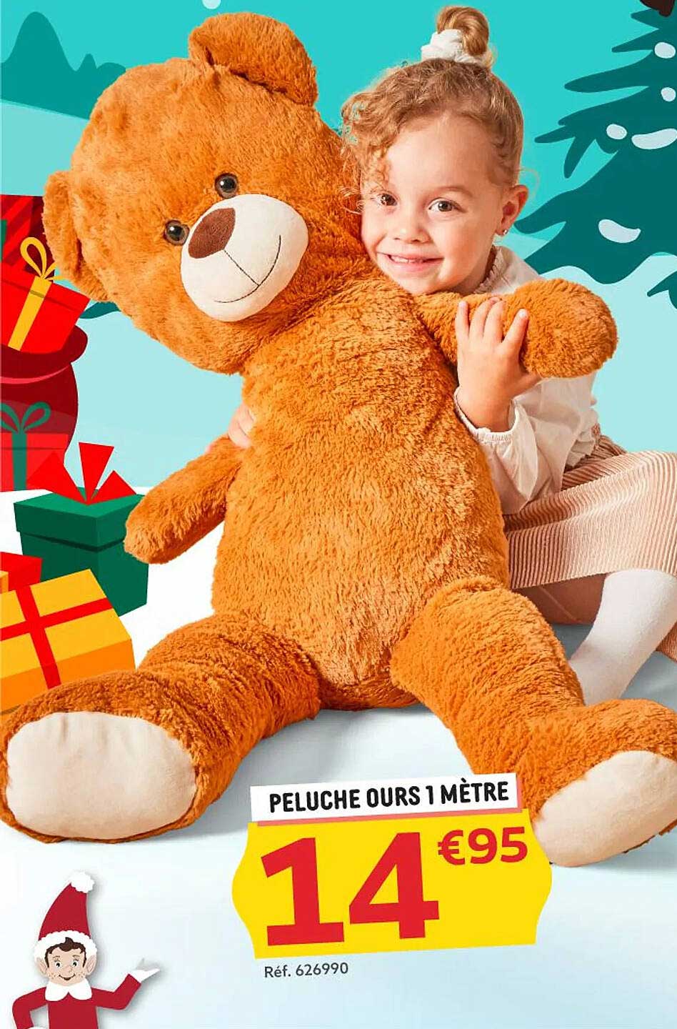 PELUCHE OURS 1 MÈTRE