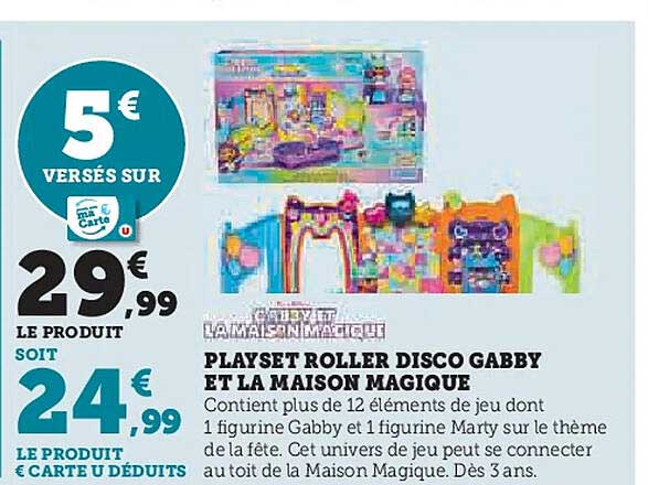 PLAYSET ROLLER DISCO GABBY ET LA MAISON MAGIQUE