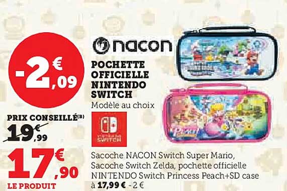 POCHETTE OFFICIELLE NINTENDO SWITCH