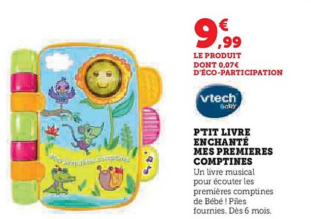 PT'IT LIVRE ENCHANTÉ MES PREMIÈRES COMPTINES