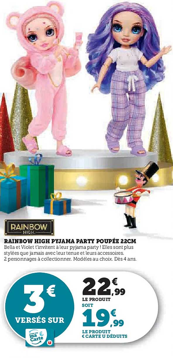 RAINBOW HIGH PYJAMA PARTY POUPEE 22CM