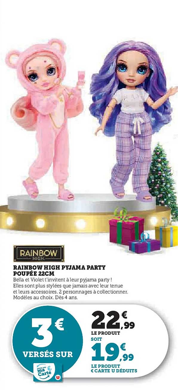 RAINBOW HIGH PYJAMA PARTY POUPEE 22CM