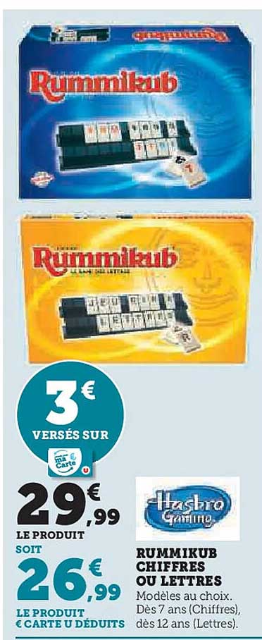 Rummikub Chiffres ou Lettres