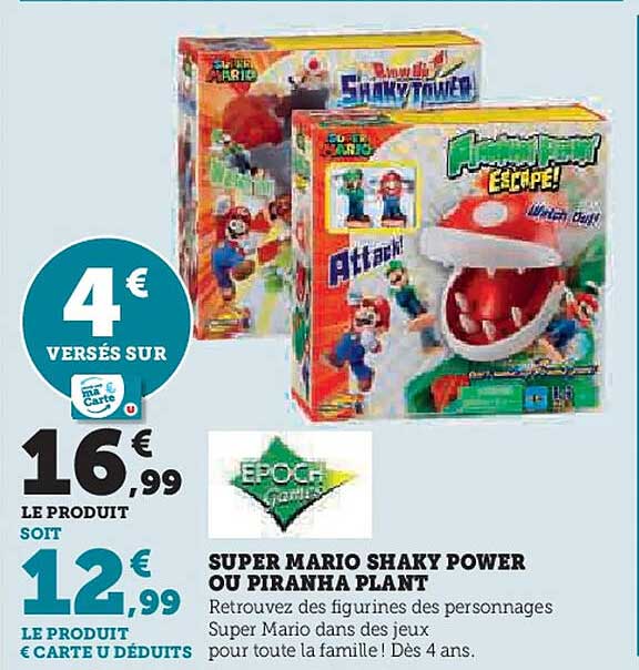 SUPER MARIO SHAKY POWER OU PIRANHA PLANT