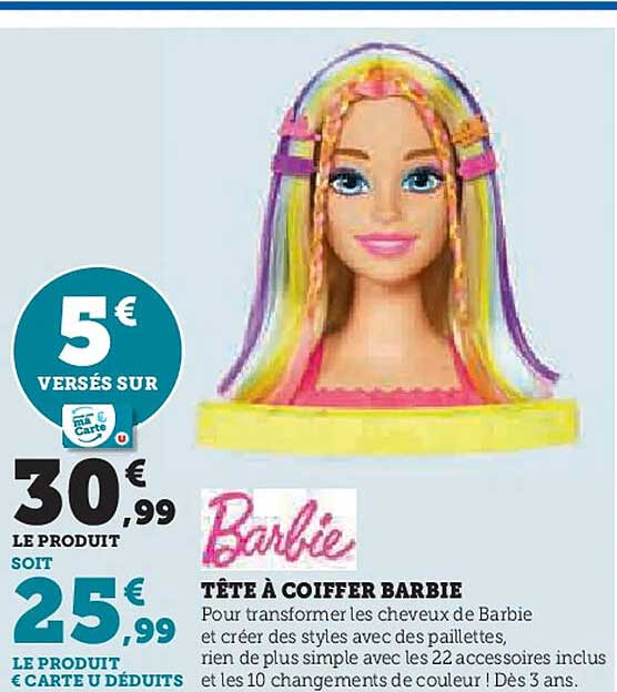 TÊTE À COIFFER BARBIE