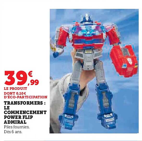 TRANSFORMERS : LE COMMENCEMENT POWER FLIP ADMIRAL