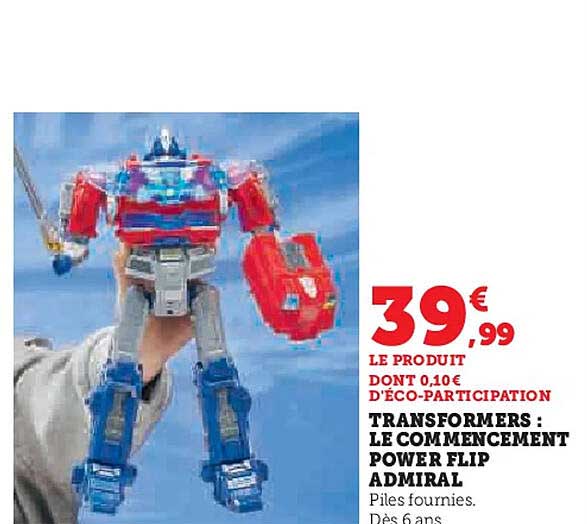 TRANSFORMERS : LE COMMENCEMENT POWER FLIP ADMIRAL