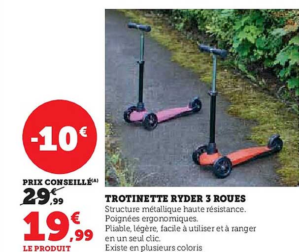 TROTINETTE RYDER 3 ROUES