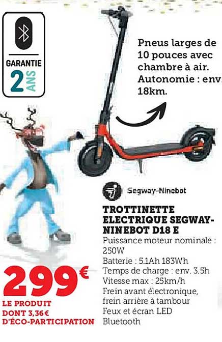 TROTTINETTE ELECTRIQUE SEGWAY-NINEBOT D18 E