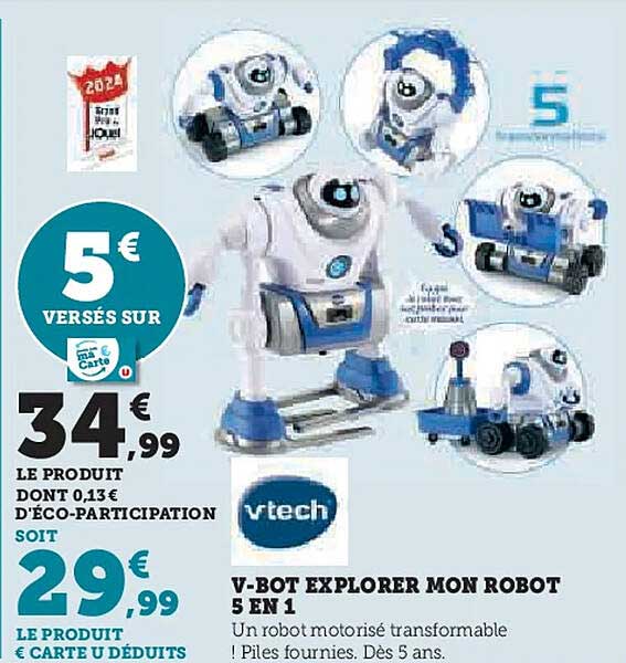 V-BOT EXPLORER MON ROBOT 5 EN 1