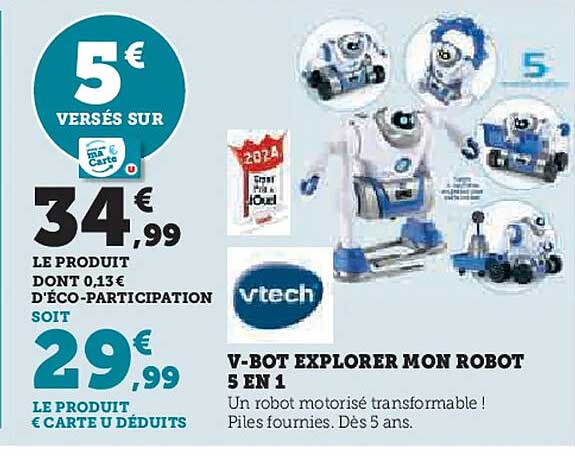 V-BOT EXPLORER MON ROBOT 5 EN 1