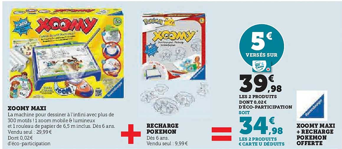 XOOMY MAXI + RECHARGE POKEMON OFFERT