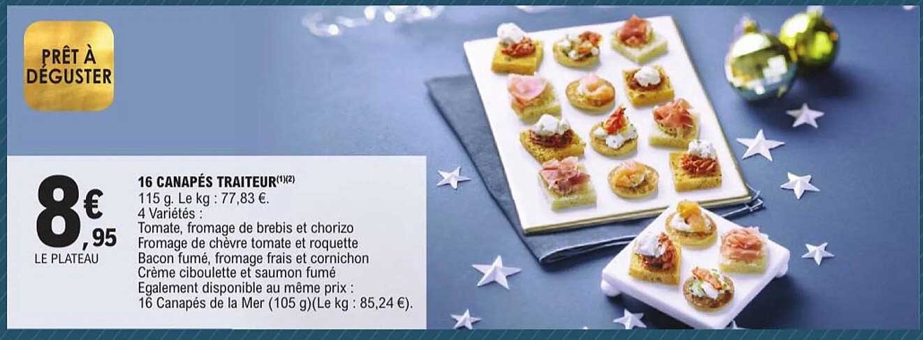 16 CANAPÉS TRAITEUR