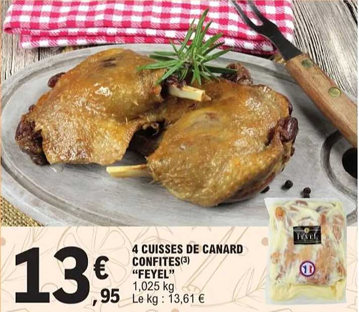 4 CUISSES DE CANARD CONFITES "FEYEL"