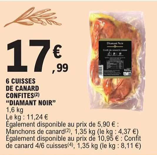 6 CUISSES DE CANARD CONFITES "DIAMANT NOIR"