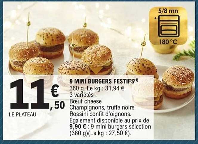 9 MINI BURGERS FESTIFS