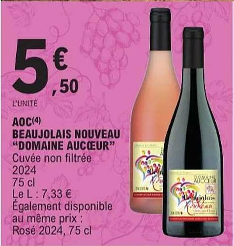 AOC BEAUJOLAIS NOUVEAU "DOMAINE AUCEUR"