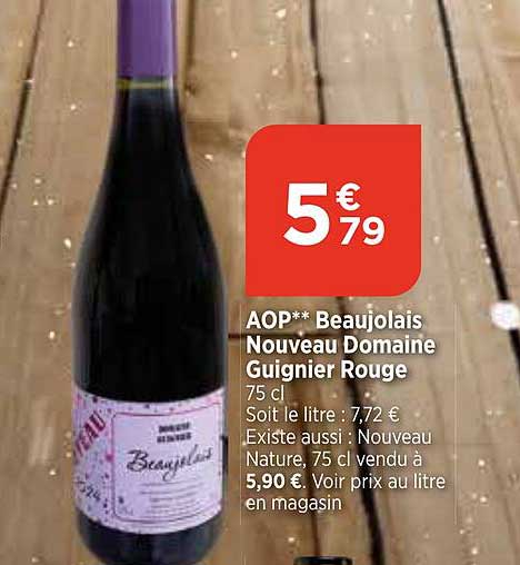 AOP** Beaujolais Nouveau Domaine Guignier Rouge