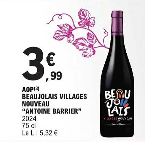 AOP BEAUJOLAIS VILLAGES NOUVEAU "ANTOINE BARRIER"